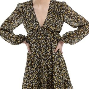 The Kooples Camo Flowers Ruffled Mini Dress